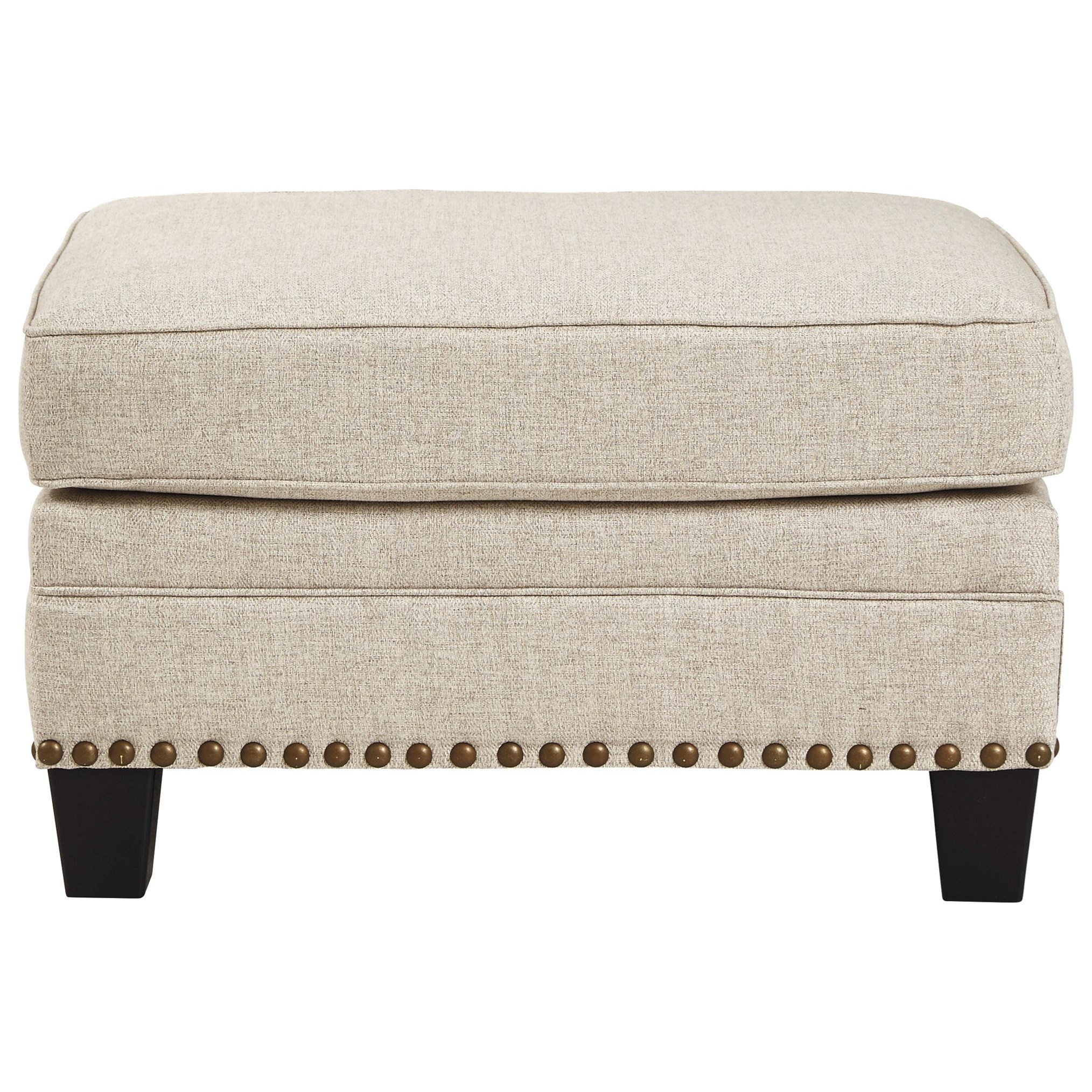 Benchcraft Claredon 1560214 Transitional Ottoman with Nailhead Trim